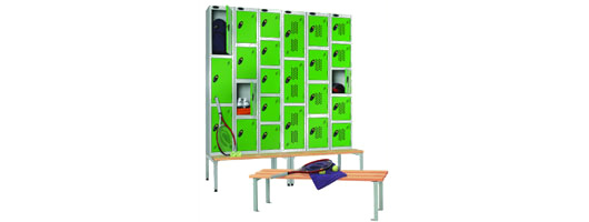 Leisure lockers with sloping top option