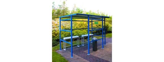Traditional Smoking Shelter Perspex Back
