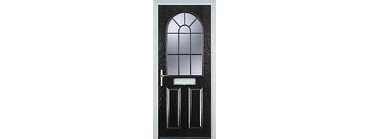 2 Panel Sunburst Timber Solid Core Doors