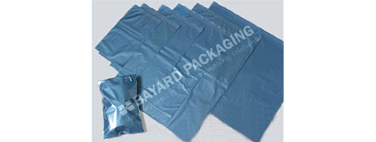 Bayard Packaging; Blue Metallic Mailing Bags 
