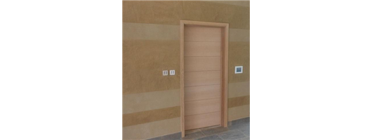 Bespoke Oak Internal Door with grooves