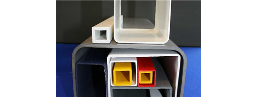 Square and rectangular tubes made from rigid PVC