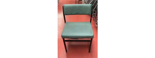 Green Padded Stacking Chair
