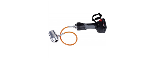 Cordless battery operated puncher flexible head