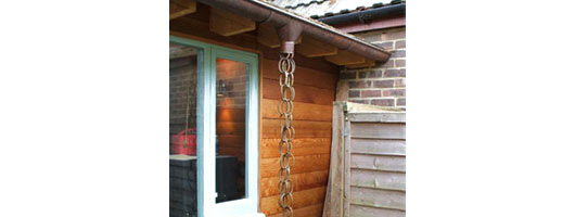 Copper Guttering - Outdoor Shed