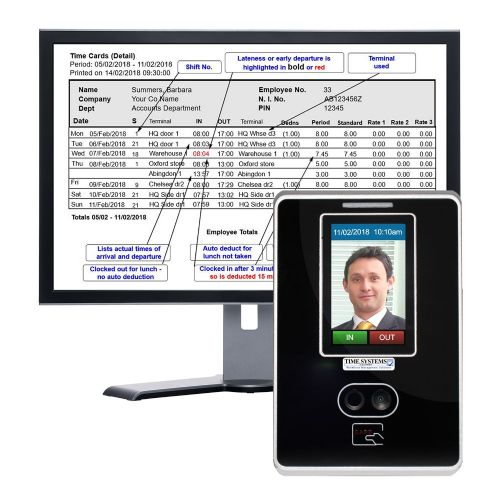 Clocking in Machine | Biometric Face Recognition | GeoFace 100 ‘Pro’