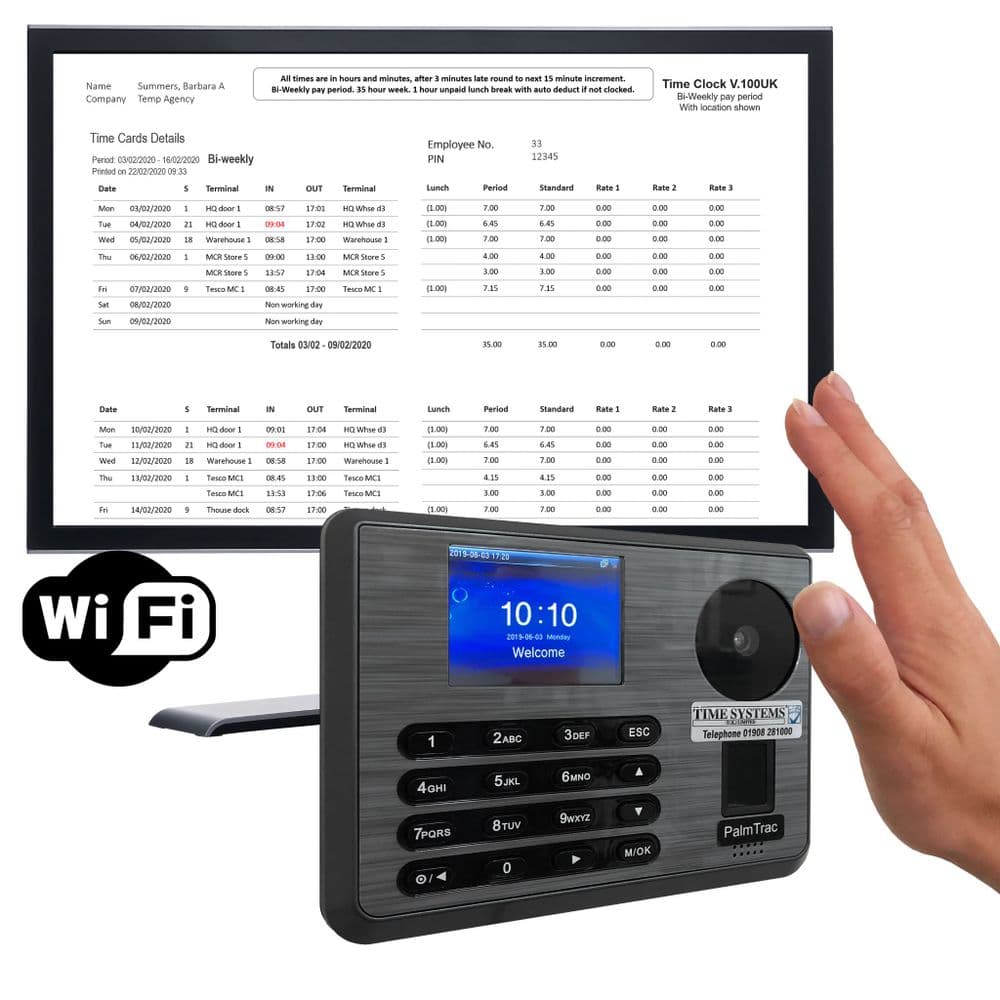PalmTrac 100 Wifi | Biometric Palm