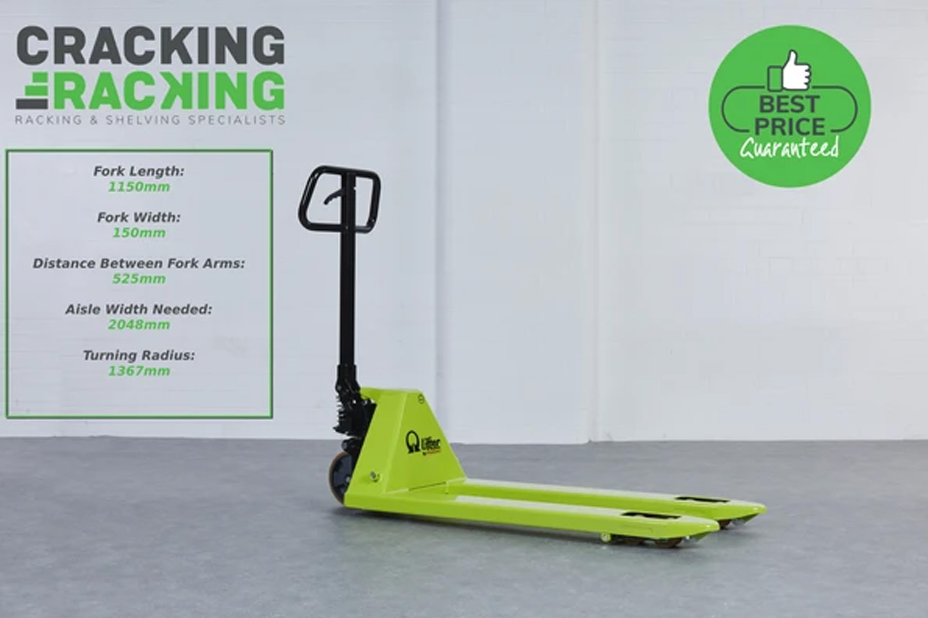 Basic Hand Pallet Truck with 2500kg Load Capacity Manually Operated