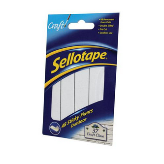 Sellotape Sticky Fixers Outdoor 20mm x 20mm [Pack 12] 