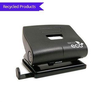 Rapesco ECO Medium Hole Punch - 100% Recycled ABS (20 Sheets) (Black) 