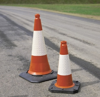 TC1 Two Piece Traffic Cones with Recycled Base
