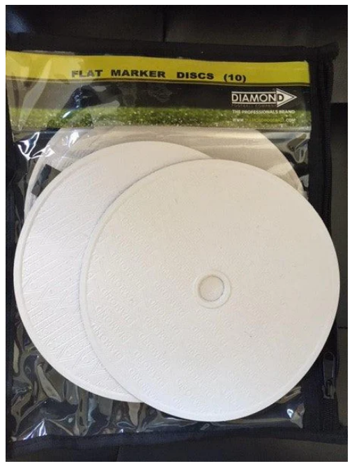 White Diamond Football Flat Markers - Pack of 10