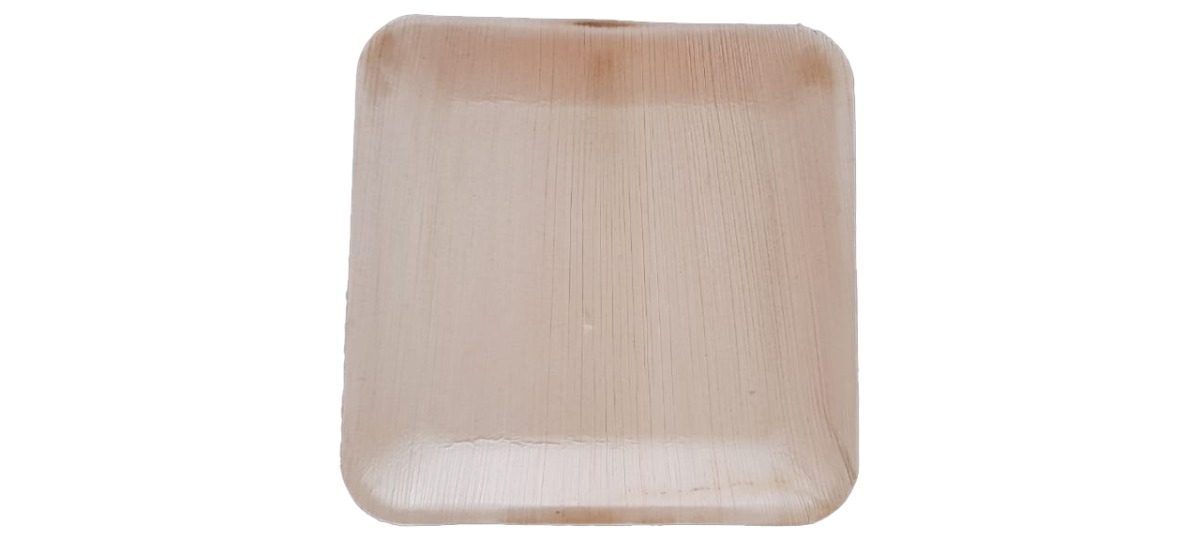 Areca Palm Leaf 8″ Square Plate (100 Pieces)