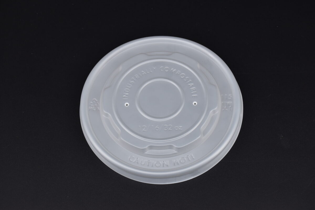 115mm Soup Container CPLA Lid White