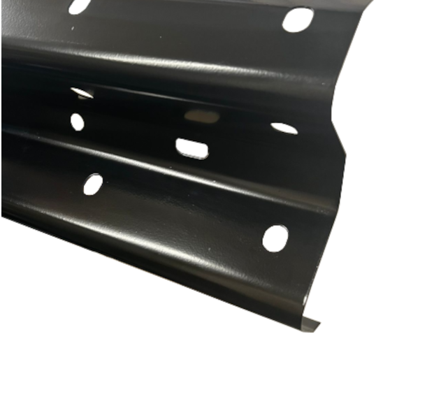 3.2m Effective Length Corrugated Armco Beams – Straight – Black Powder-Coated