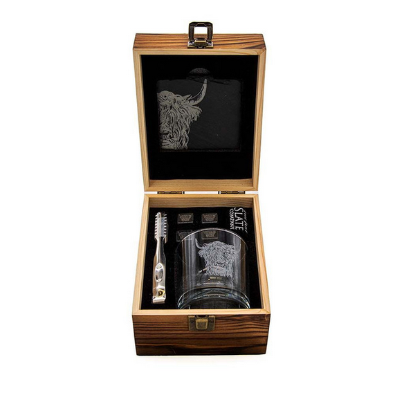 Whisky Stones & Single Tumbler Glass Gift Set