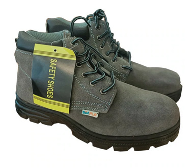 Grey Suede Leather Worker Safety Boots