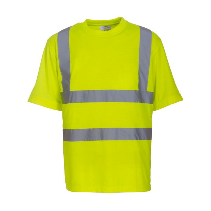 Yoko Hi-Vis Yellow Short Sleeve T-Shirt