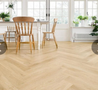 Herringbone Engineered European Select Oak Flooring 14mm x 130mm Grissini Lacquer