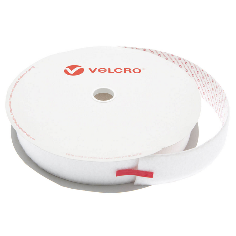 50mm Self Adhesive VELCRO® Brand White Loop 25m Roll