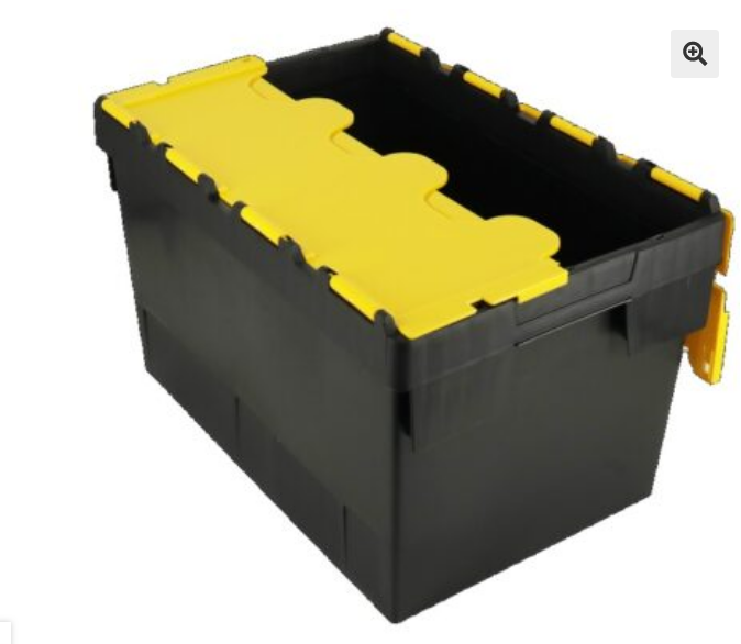 Black Eco Yellow Lidded Container (70 Ltr)