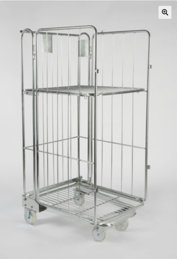 3-Sided Nestable Roll Cage Container