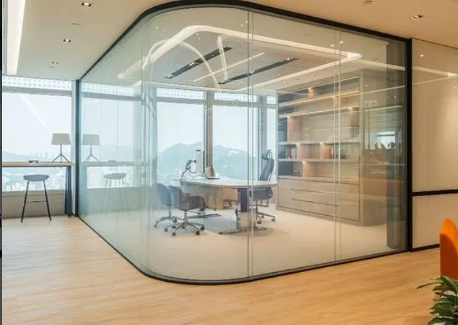 Curved Glass Partitions