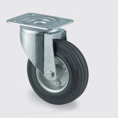 125mm Swivel Plate Castor with Rubber Wheel