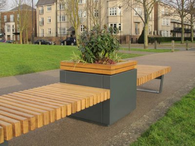  RailRoad Planters & Integrated Seating
