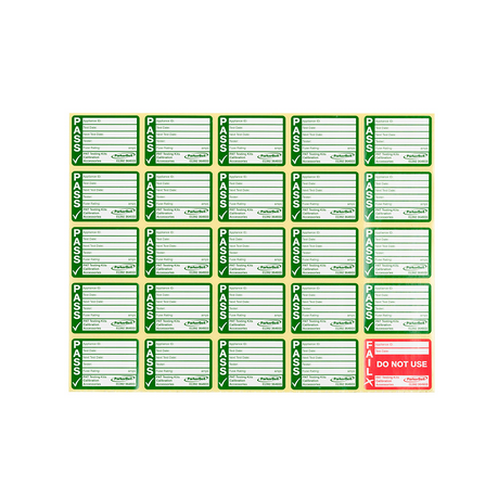  480 PASS 20 FAIL Self-Adhesive Labels