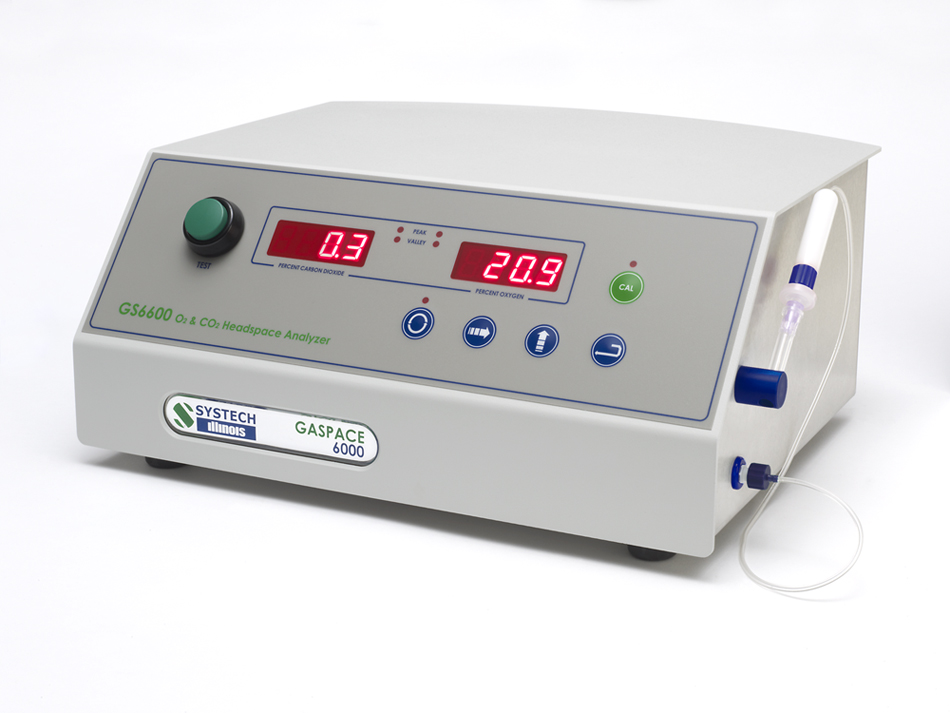 Oxygen and carbon dioxide headspace gas analyzer GS6000