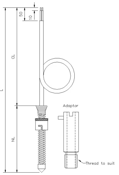 Plastic Extruder Temperature Sensor (Bayonet Thermocouple)