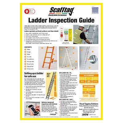 Ladder Inspection Guide Poster - A2: pack of 25
