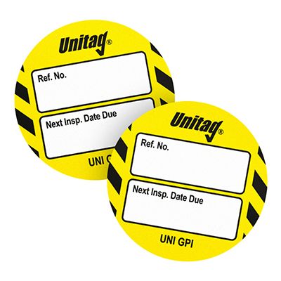 Unitag® Inserts - Next Inspection Date Due