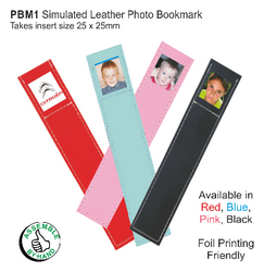 PBM1 Simulated Leather Photo Bookmark