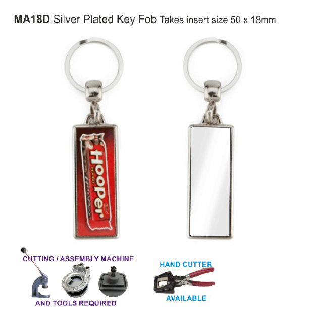 MA-18D Silver Plated Metal Key Fob