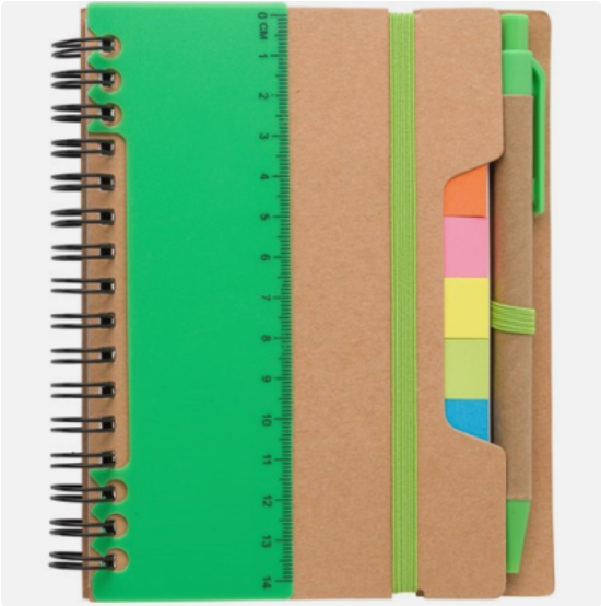 Recycled Note Book in Light Green