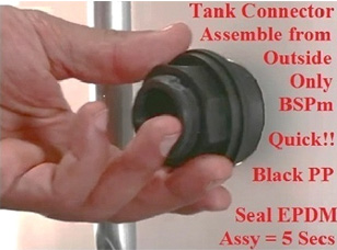 Quick Tank Connector Polypropylene (PP) Fittings For Tanks
