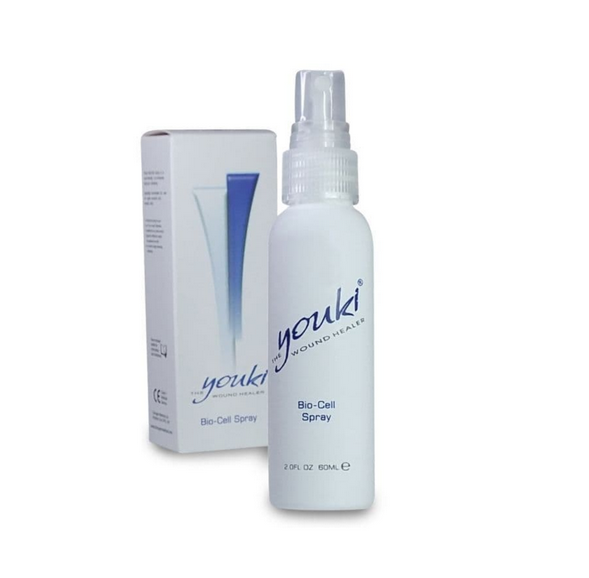 Youki Bio-Cell Spray 60ml - Encouraging Rapid Wound Healing + Free Cream Sample