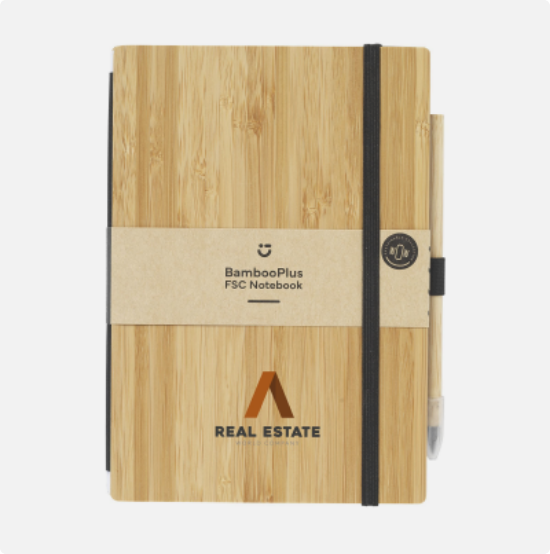 BAMBOOPLUS FSC-MIX NOTE BOOK A5 - INKLESS PEN in Bamboo