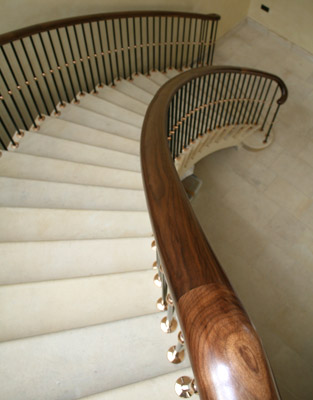 Staircase Balustrade in Bright Steel & Bronze