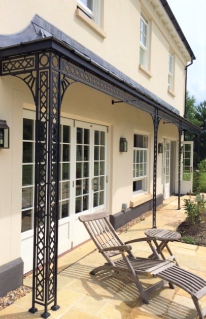 A Georgian Style Veranda Finished with Spandrels & Cast Shoe Covers
