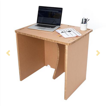 5 Star Office Eco Friendly Cardboard Easy Build Home Office Desk 800x600x730mm ECO00001