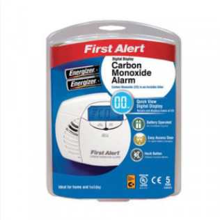 Kidde First Alert Carbon Monoxide Detector Alarm Battery Powered LED and Fittings 85dB Ref FT0410