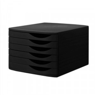 5 Star Elite Desktop Drawer Set 6 Drawers A4 & Documents up to 260x350mm Black