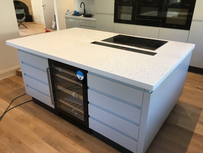 Bespoke Hand Made Fitted Kitchen with Solid Minerva Tops