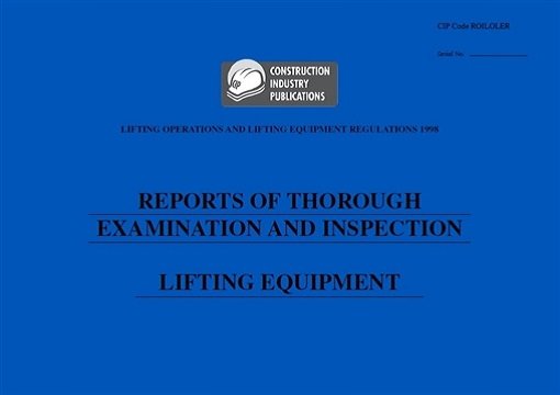 Reports of Inspection for Lifting Operation & Lifting Equipment