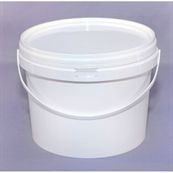 5 Litre White Bucket With Tamper Evident Lid