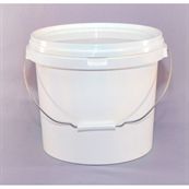 16 Litre White Bucket With White Tamper Evident