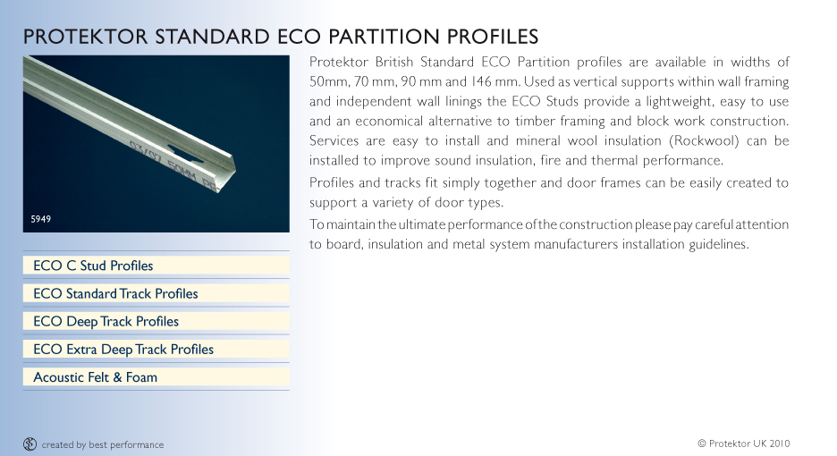 Protektor Standard Eco Partition Profiles